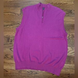 Paul Fredrick Men's Quarter Zip Sweater Vest